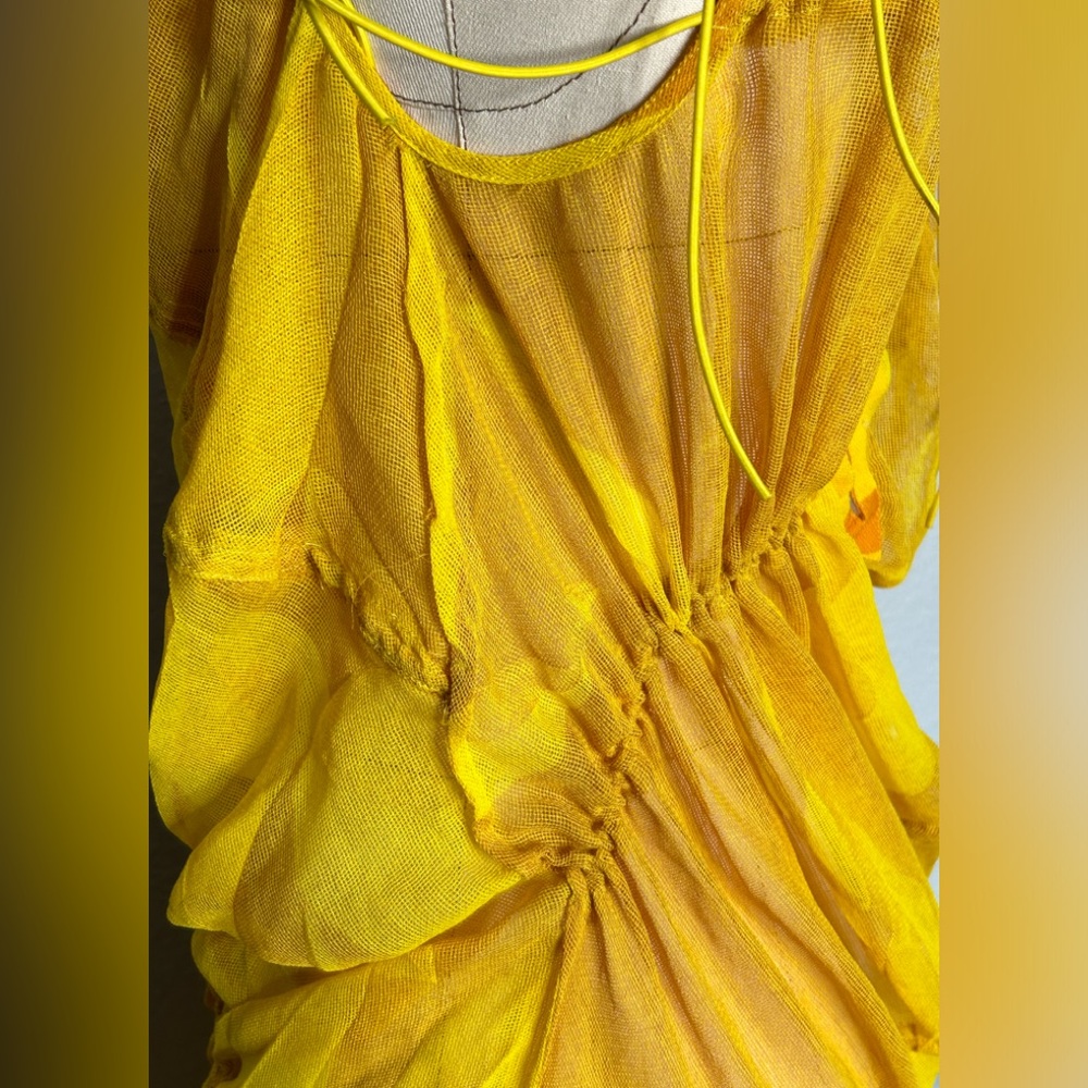 Avant-garde Geometric gauze sleeveless maxi dress - Picture 4 of 8